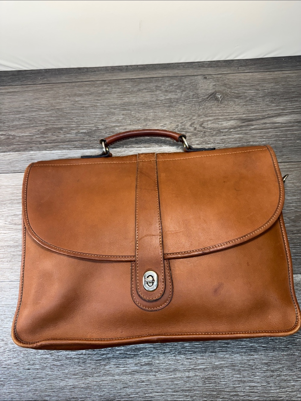 Classic Brown Leather Briefcase - Men's Professional Work Bag